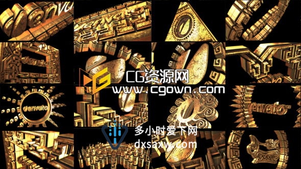 黄金字体标志 VideoHive Gold Eldorado AE模板