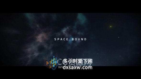 大气宣传片头AE模板 宇宙星云穿梭E3D三维文字标题效果视频