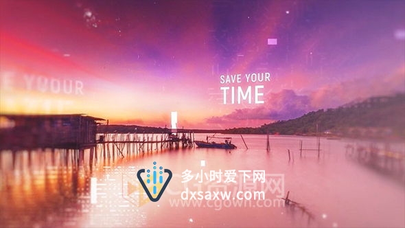 AE模板科技画面故障信号干扰图文宣传片包装制作视频工程