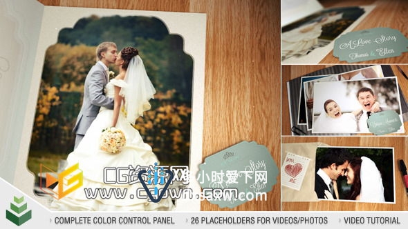 我和你的感性和浪漫相册 VideoHive You and Me 6799647 AE模板