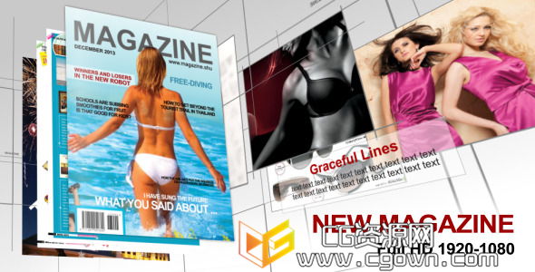现代新杂志书籍展示 VideoHive New Magazine AE模板