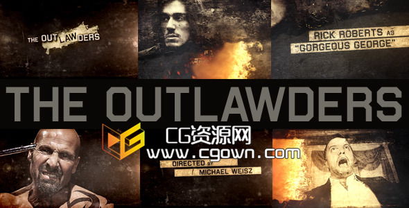 复古风格 史诗动作电影 Videohive The Outlawders 4287672 AE模板
