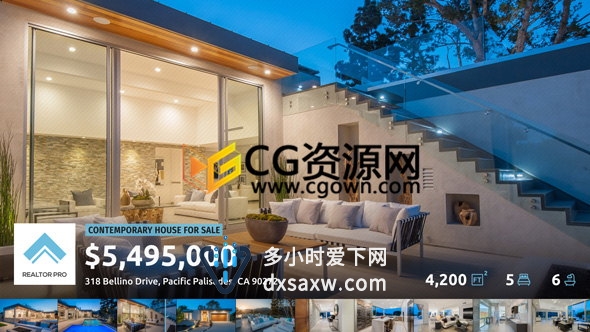 AE模板酒店显示屏展示房间环境套餐价格幻灯片视频制作