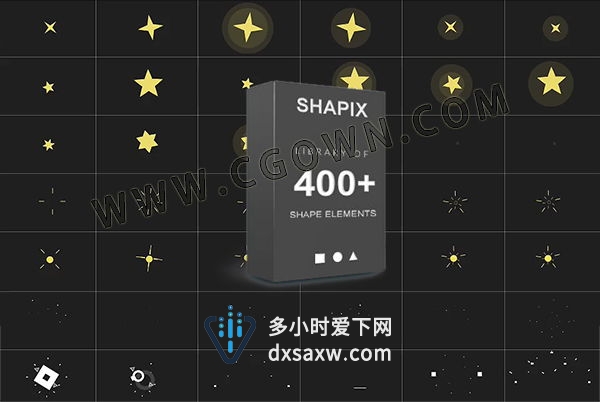 AE模板 400组MG动画图形线条元素合集包视频素材 Motion Graphic工程