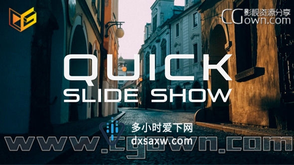 AE模板 快乐假期旅游景点动态展示美丽风景宣传视频 快速动感幻灯片