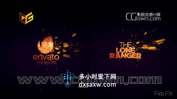 AE模板 星火粒子电影标志片头 电影片名推广宣传片 Spark Cinematic Logo Reveal