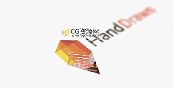 AE模板 粉笔绘制素描铅笔标志图标演绎产品设计LOGO动画
