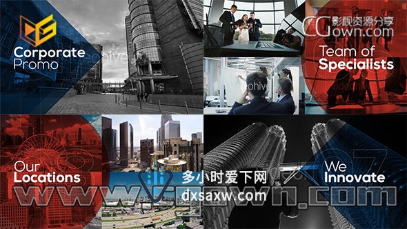 企业商务合作宣传片头视频AE模板 现代公司产品演示动画效果