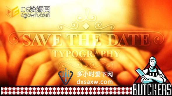 存日期排版风格宣传 Videohive Save The Date Typography 4507764 AE模板