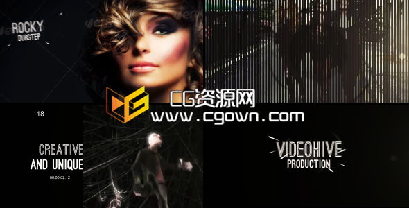 电子乐时尚摇滚娱乐宣传 VideoHive Rocky Dubstep 6503434 AE模板