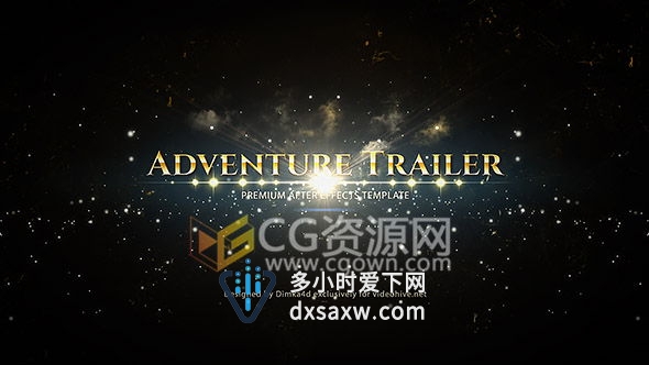 颁奖典礼包装工程AE模板 公司年会盛典豪华金色粒子开场