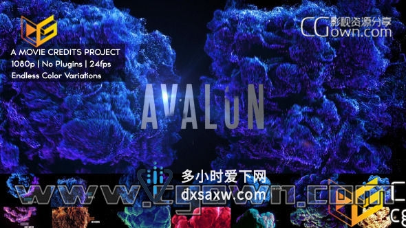 AE模板 爆炸式粒子烟雾特效展示宣传 动作电影史诗片头视频