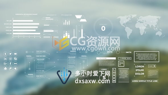 4K分辨率工程数据图表社会统计垂直饼图时间表呼叫分析动画 AE模板