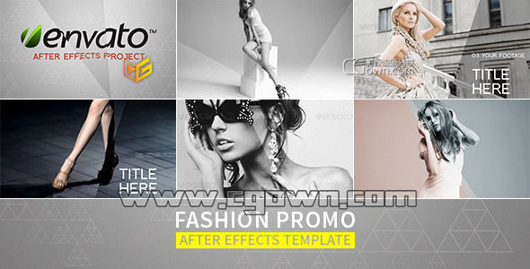 AE模板 新潮时尚风格现代魅力展示 美丽时装模特花絮宣传 Fashion Promo