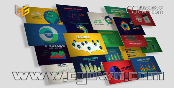 AE模板 信息图表万能包 各种各样的都有啦 Infographics Mega Pack