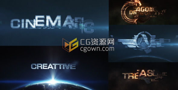 AE模板 影视标志标题变换置换效果 科幻电影预告片头类似变形金刚