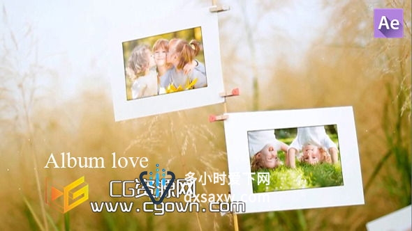 爱的专辑视频相册 美丽可爱 爱情婚礼 节日家庭 Videohive Album Love AE模板