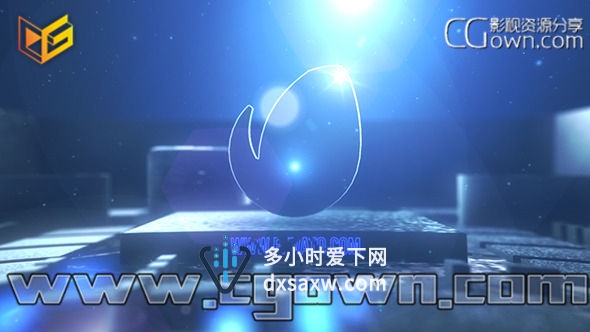 AE模板 三维科幻高科技机械眼睛展示标志LOGO片头E3D模板
