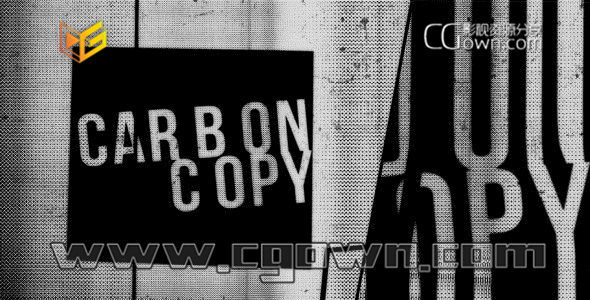 复古创新平面风格排版宣传片 CarbonCopy Type PromoAE模板