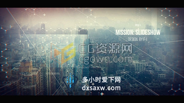 企业商务宣传视频AE模板 高科技感动抽象展示图片视频效果
