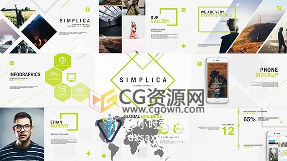 制作现代简洁公司商务展示企业介绍宣传包装AE模板