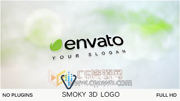AE模板 烟雾缭绕抽象美观展示标志动画片头 企业LOGO