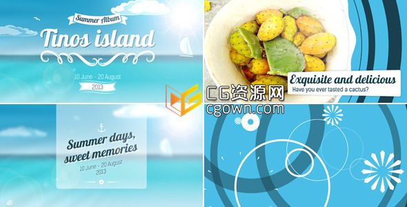 旅岛夏季阳光明媚相册 Videohive Trip to Island Summer Album AE模板