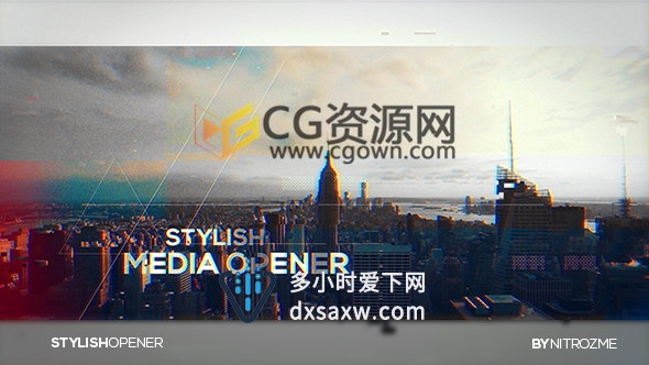 时尚商业媒体宣传视频现代动态图像制作工程AE模板