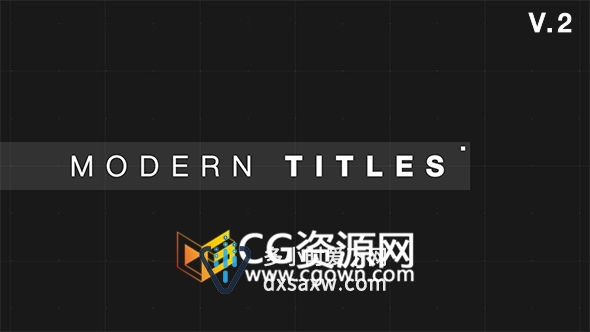 AE模板 9组科技感信号损坏效果文字标题动画人名字幕条