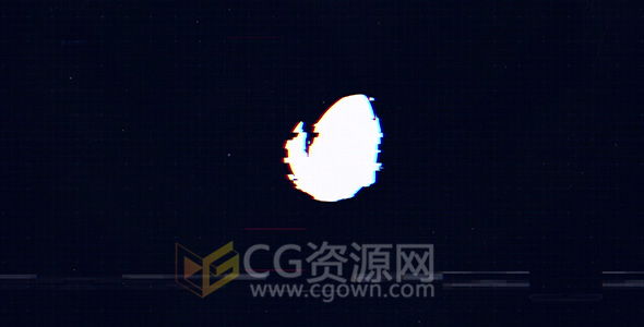 AE模板科技感数码信号损坏毛刺特效标志动画LOGO片头
