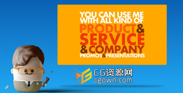 市场营销推广服务演示动画 Videohive Animated Promo Presenter AE模板