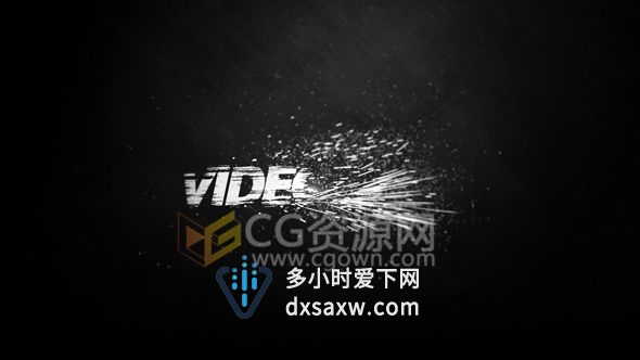 AE模板街头赛车风格速度火花标志或标题动画工程