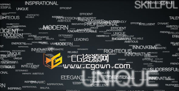 文本汇聚成标志片头 Videohive Words Logo Animation 81667 AE模板