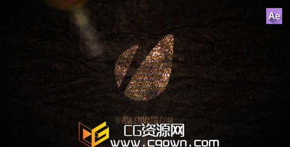 唯美金光斑粒子标志演绎 Videohive Glitter Logo 5507421 AE模板