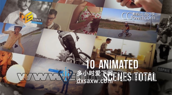 AE模板 视频画面拼贴网格效果宣传动画 Preview Video Screen Collage Grids
