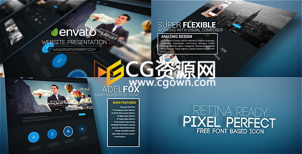 AE模板电子商务公司网站网页设计图文宣传创意视频动画