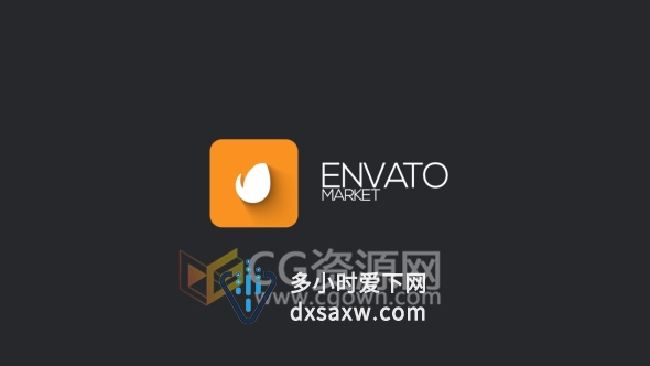 标志简单演绎动画AE模板 网络公司介绍网站网页设计LOGO片头