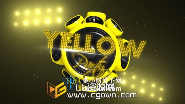 娱乐舞蹈音乐开场片头 VideoHive Yellow Party 6743614 AE模板