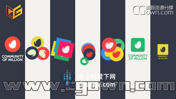 AE模板 14种标志与20动态图形形状动画效果 展示公司介绍与网上商店