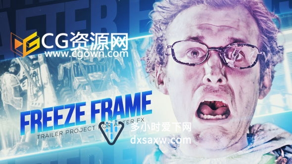 AE模板 人物定格介绍开场片头电影预告片或游戏宣传片