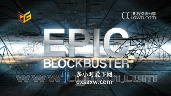 AE模板 史诗大片电影宣传片头 工业3D场景 Epic Blockbuster 7793261