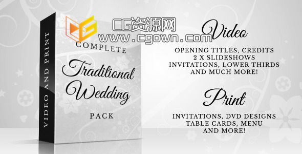 完整的传统婚礼包 Videohive Complete Traditional Wedding Pack AE模板