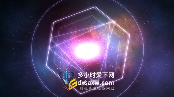 AE模板 宇宙银河时空穿越隧道穿梭天文学能源演绎标志动画片头