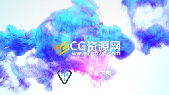 AE模板液体烟雾炫彩水墨粒子追踪演绎标志LOGO片头动画