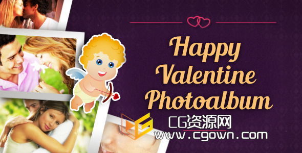 情人节快乐画册 Videohive Happy Valentine Photoalbum AE模板
