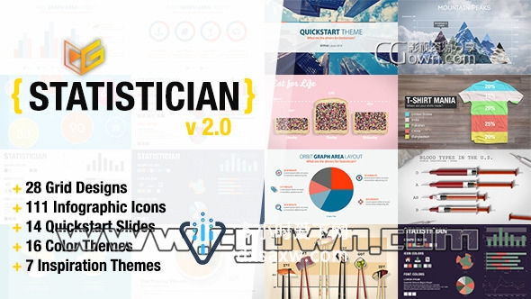 AE模板 统计学家 海量信息的图形工具包 Statistician – Massive Info Graphics Kit
