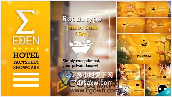 AE模板酒店豪华客房宾馆套房休闲餐饮水疗出差旅游宣传视频