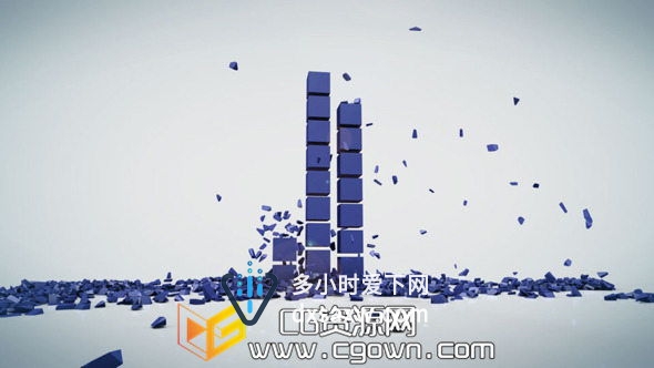 多维数据集上升标志演绎 Videohive Rising Cubes Logo Reveal AE模板