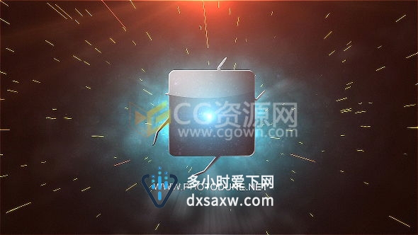 AE模板工程 星云粒子飞射标志玻璃光泽LOGO动画片头