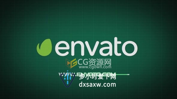 AE模板 医疗心跳心电图效果演绎标志片头视频工程文件